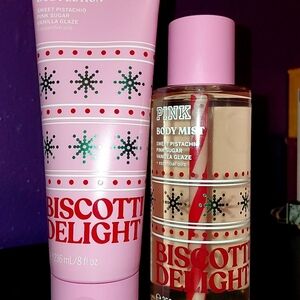 PINK Victoria's Secret Biscotti Delight Body Lotion And Mist
